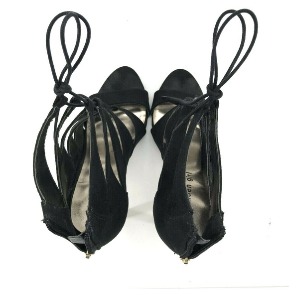 Madden Girl Raceyyy Open Toe Lace Up Heels Size 9M - Picture 6 of 8